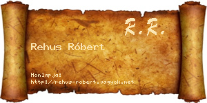 Rehus Róbert névjegykártya